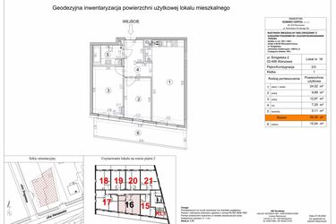 Rzut - Mieszkanie na sprzedaż 3 pokoje o powierzchni 59,39 m² - numer 16 w Apartamenty Śmigielska