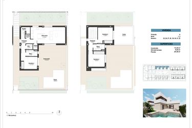 Rzut - Dom na sprzedaż 3 pokoje o powierzchni 112,39 m² - numer 25 w Domy w Los Alcázares - 51759931