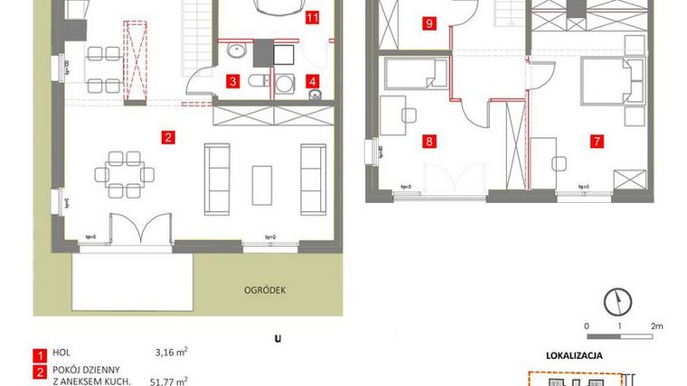 Rzut - Dom na sprzedaż 4 pokoje o powierzchni 151,01 m² - numer 26 w Słoneczny Zakątek
