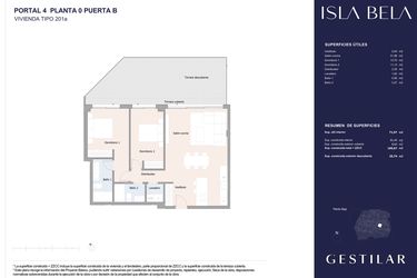 Rzut - Mieszkanie na sprzedaż 2 pokoje o powierzchni 81,44 m² - numer 40B w Isla Bela