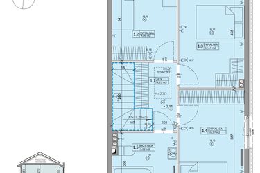 Rzut - Dom na sprzedaż 4 pokoje o powierzchni 81,17 m² - numer 21B w Ogrody Przyjaciół 5 etap II