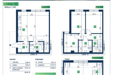 Rzut - Dom na sprzedaż 5 pokoi o powierzchni 105,95 m² - numer 12 w Vista Forest
