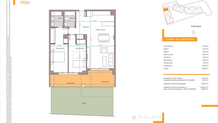 Rzut - Mieszkanie na sprzedaż 2 pokoje o powierzchni 85,61 m² - numer P2-0B w Vitta Marina