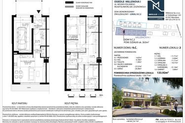 Rzut - Dom na sprzedaż 5 pokoi o powierzchni 137 m² - numer 10 w Millenova