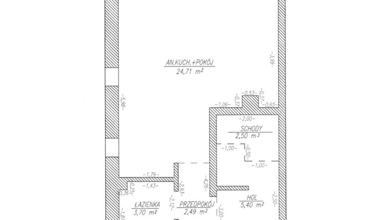 Rzut - Mieszkanie na sprzedaż 1 pokój o powierzchni 30,9 m² - numer FE1 w Domy w ogrodzie Wólczyńska 300