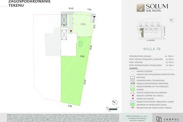 Rzut - Dom na sprzedaż 5 pokoi o powierzchni 156,64 m² - numer 7B w Solum Wilanów