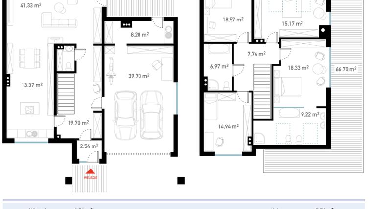 Rzut - Dom na sprzedaż 5 pokoi o powierzchni 218,25 m² - numer B5 w Brizo Park
