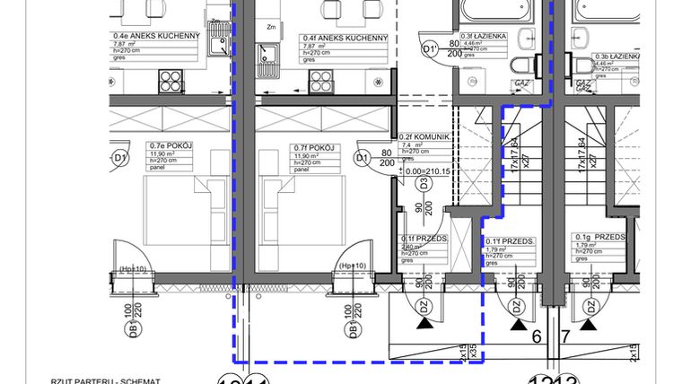 Rzut - Mieszkanie na sprzedaż 3 pokoje o powierzchni 55,45 m² - numer 11 w Apartamenty Koluszki