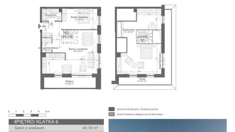 Rzut - Mieszkanie na sprzedaż 4 pokoje o powierzchni 97,21 m² - numer M-105 w Ultra Marina etap I
