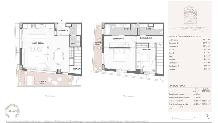 Rzut - Mieszkanie na sprzedaż 2 pokoje o powierzchni 89,97 m² - numer 44910 w Octavia