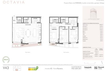 Rzut - Mieszkanie na sprzedaż 3 pokoje o powierzchni 87,24 m² - numer 43910 w Octavia