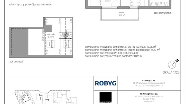 Rzut - Mieszkanie na sprzedaż 4 pokoje o powierzchni 82,3 m² - numer A3.2M02 w ROSA Residence