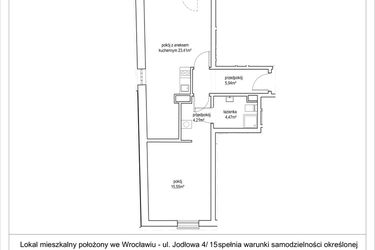 Rzut - Mieszkanie na sprzedaż 2 pokoje o powierzchni 53,58 m² - numer 4/15. w Apartamenty Nowy Targ