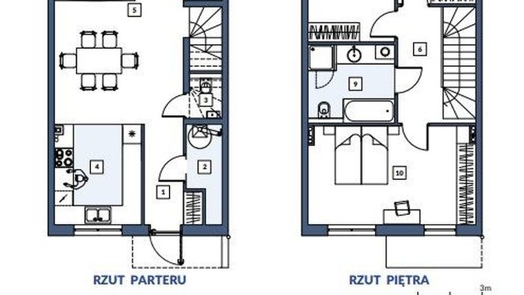 Rzut - Dom na sprzedaż 4 pokoje o powierzchni 96 m² - numer W9 w Nowe Karwiany etap XIII