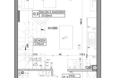 Rzut - Dom na sprzedaż 3 pokoje o powierzchni 72,9 m² - numer 21B w Nova Magdalenka 6
