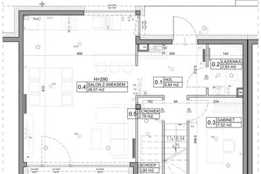 Rzut - Dom na sprzedaż 5 pokoi o powierzchni 111,66 m² - numer 6 w Miasto Ogród 4