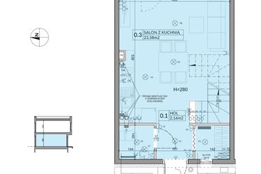 Rzut - Dom na sprzedaż 3 pokoje o powierzchni 61,92 m² - numer 10 w Boska Ksawerowska 2