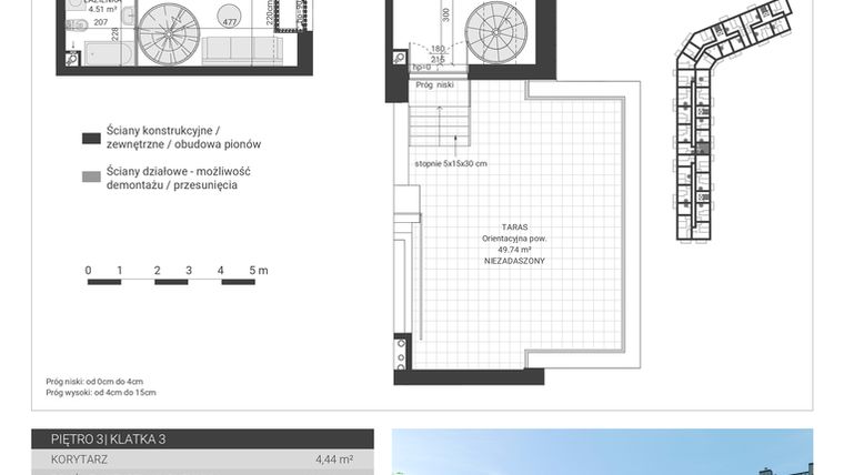 Rzut - Mieszkanie na sprzedaż 1 pokój o powierzchni 55,72 m² - numer 78 w Ignatki Forest etap II