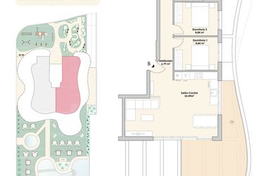 Rzut - Mieszkanie na sprzedaż 3 pokoje o powierzchni 169,65 m² - numer 7-B w Apartamenty w Calpe - 70729417