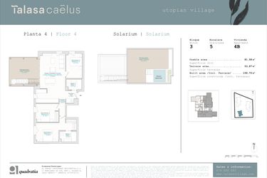 Rzut - Mieszkanie na sprzedaż 3 pokoje o powierzchni 81 m² - numer 3.4B w Talasa Caelus -  Denia