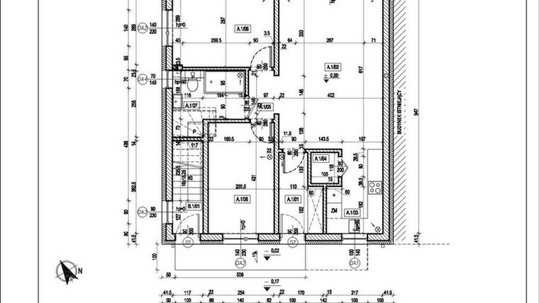 Rzut - Dom na sprzedaż 3 pokoje o powierzchni 67,31 m² - numer 35 A/1 w Spacerowa Park Radwanice