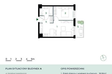 Rzut - Mieszkanie na sprzedaż 2 pokoje o powierzchni 35,15 m² - numer M16 w Park-Wojszyce