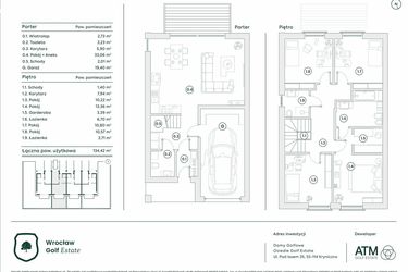 Rzut - Dom na sprzedaż 5 pokoi o powierzchni 134,15 m² - numer 37A w Domy Golfowe II