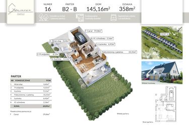 Rzut - Dom na sprzedaż 5 pokoi o powierzchni 145,16 m² - numer 16 w Osiedle Jaśminowa