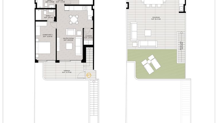 Rzut - Dom na sprzedaż 3 pokoje o powierzchni 83,3 m² - numer 7 w Domy w San Pedro del Pinatar - 50613008
