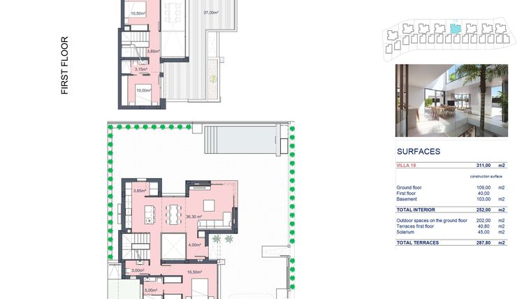 Rzut - Dom na sprzedaż 3 pokoje o powierzchni 252,3 m² - numer 48.19 w Domy w Torre-Pacheco - 20557990