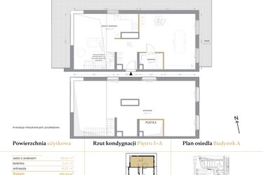 Rzut - Mieszkanie na sprzedaż 1 pokój o powierzchni 103,33 m² - numer A/60 w Królowej Jadwigi