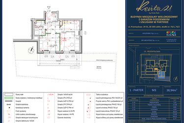 Rzut - Mieszkanie na sprzedaż 2 pokoje o powierzchni 38,94 m² - numer 3 w Revita 21 by Hvile Park