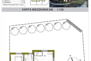 Rzut - Mieszkanie na sprzedaż 3 pokoje o powierzchni 57,77 m² - numer M6 w Kameralna Golikówka