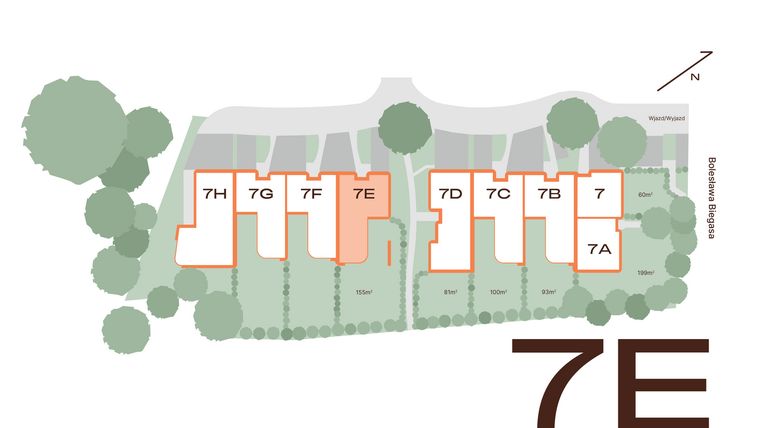 Rzut - Dom na sprzedaż 5 pokoi o powierzchni 173,71 m² - numer 7E w BIEGASA