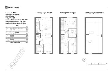Rzut - Dom na sprzedaż 5 pokoi o powierzchni 83,81 m² - numer 9B w Domy nad jeziorem w Warzenku
