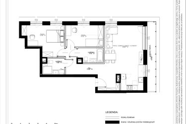 Rzut - Mieszkanie na sprzedaż 3 pokoje o powierzchni 72,83 m² - numer A27 w Osiedle pod Klonami "Klonowa 11"