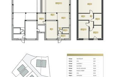 Rzut - Dom na sprzedaż 3 pokoje o powierzchni 157,87 m² - numer 4A w Na Wzgórzu 2