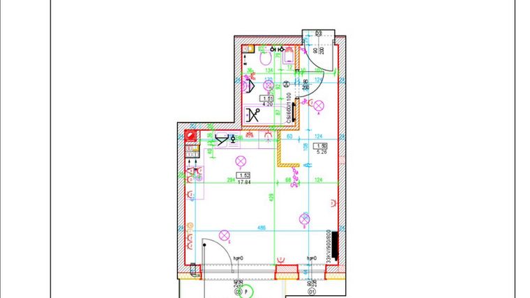 Rzut - Mieszkanie na sprzedaż 1 pokój o powierzchni 27,3 m² - numer D17 w Osiedle Zuchów