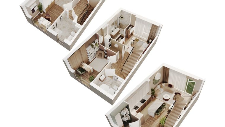 Rzut - Dom na sprzedaż 5 pokoi o powierzchni 124,82 m² - numer 6 w Wille Stolema