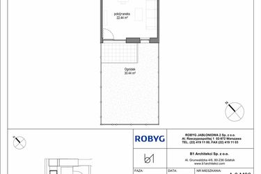 Rzut - Mieszkanie na sprzedaż 1 pokój o powierzchni 29,31 m² - numer A.0M06 w Kobieli 4