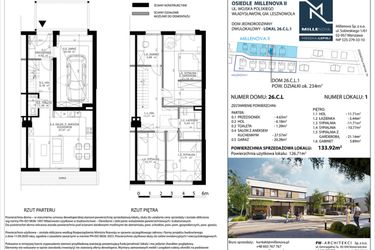 Rzut - Dom na sprzedaż 5 pokoi o powierzchni 137 m² - numer 16 w Millenova