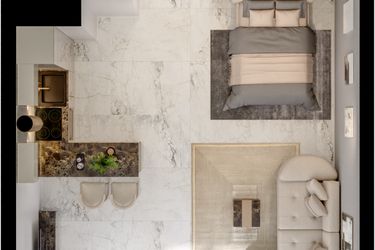 Rzut - Mieszkanie na sprzedaż 1 pokój o powierzchni 39,53 m² - numer B3/6/103 w GEMINI G-7