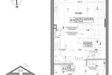 Rzut - Dom na sprzedaż 3 pokoje o powierzchni 65,83 m² - numer 21A w Nova Magdalenka 7