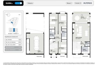 Rzut - Dom na sprzedaż 3 pokoje o powierzchni 246,67 m² - numer 10 w Altoasis