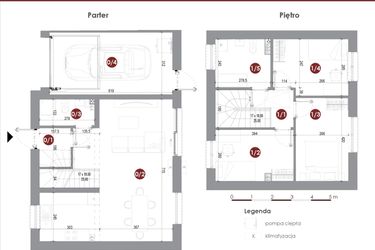 Rzut - Dom na sprzedaż 4 pokoje o powierzchni 101,4 m² - numer 2B w Parkowy Zakątek