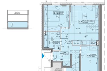 Rzut - Mieszkanie na sprzedaż 3 pokoje o powierzchni 53,49 m² - numer 55A w Domy na Witosa etap 2A i 2B