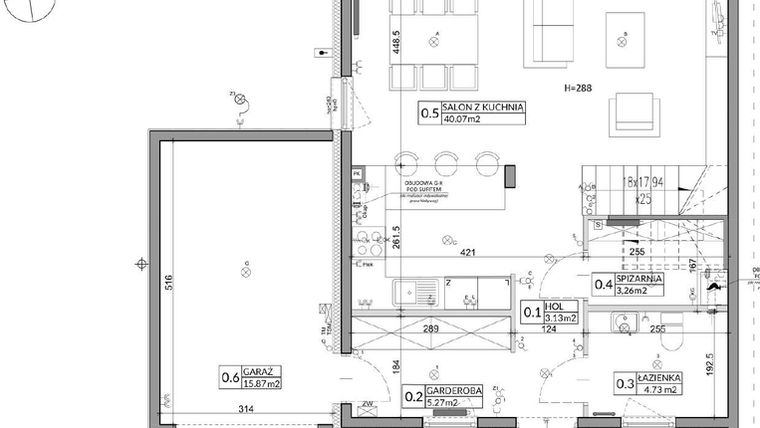 Rzut - Dom na sprzedaż 4 pokoje o powierzchni 134,76 m² - numer 1A w Miasto Ogród 5
