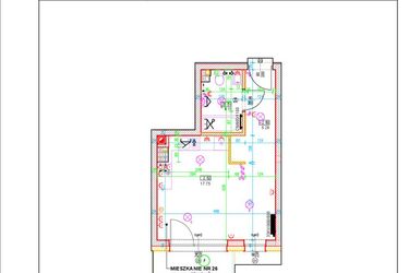 Rzut - Mieszkanie na sprzedaż 1 pokój o powierzchni 27,12 m² - numer D26 w Osiedle Zuchów