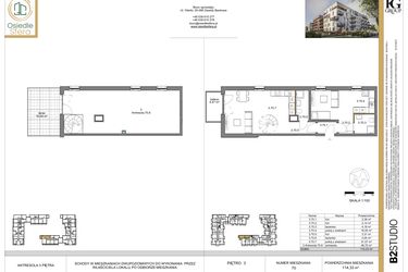 Rzut - Mieszkanie na sprzedaż 2 pokoje o powierzchni 114,06 m² - numer 70 w Osiedle Sfera etap II
