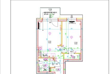 Rzut - Mieszkanie na sprzedaż 2 pokoje o powierzchni 43,73 m² - numer D21 w Osiedle Zuchów